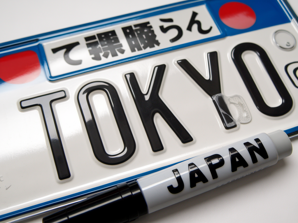 Créer des plaques d'immatriculation et marquages japonais hyperréalistes avec decals waterslide maison