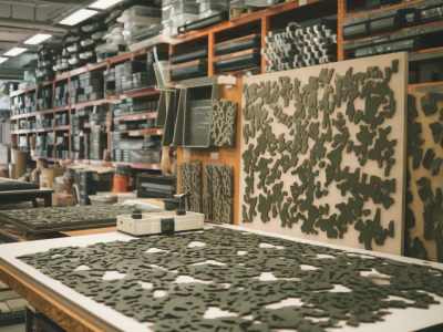 Fabrication de pochoirs réutilisables pour camouflage japonais trois tons : traceur, découpe et techniques d'application